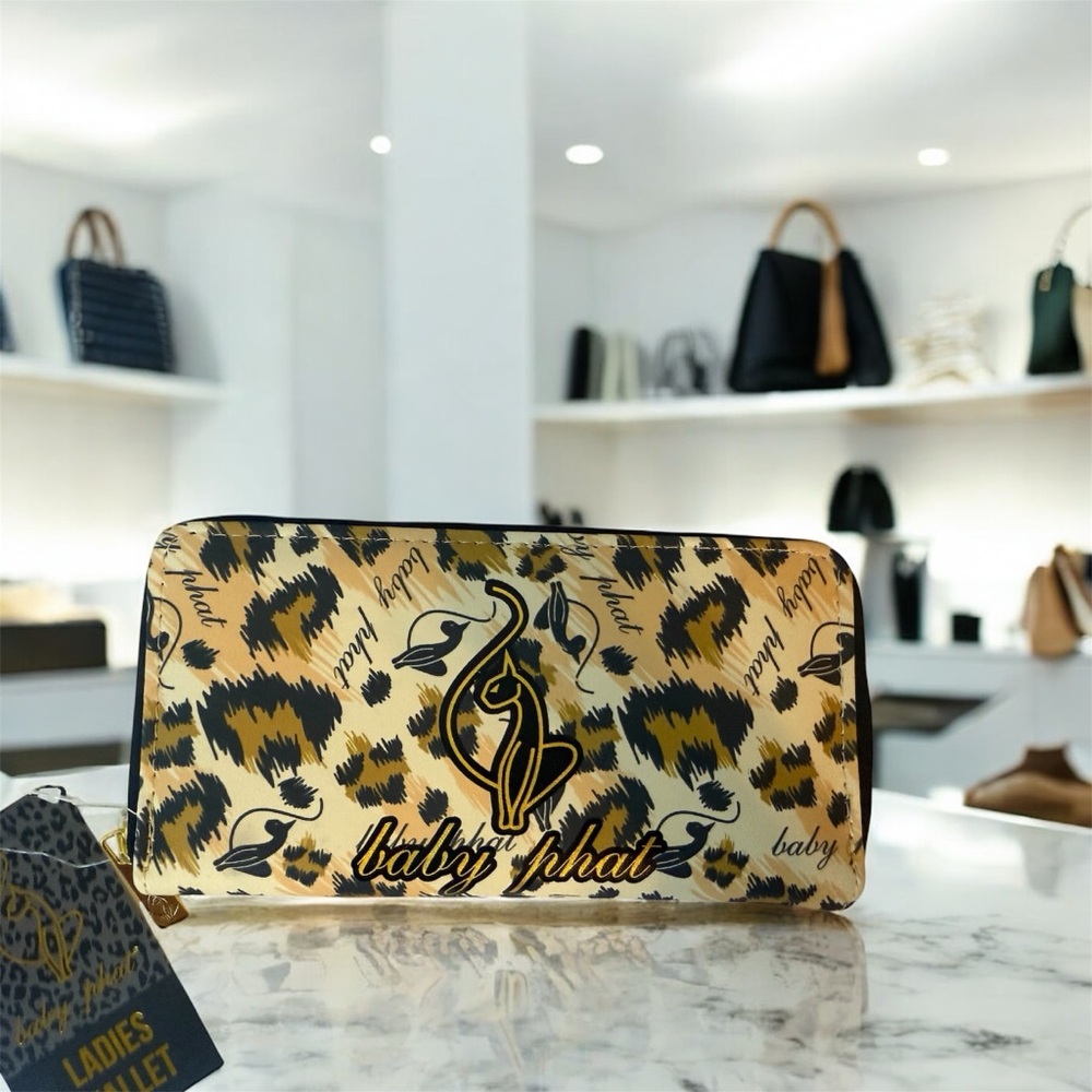 Baby Phat Gold and Black Patterned Wallet